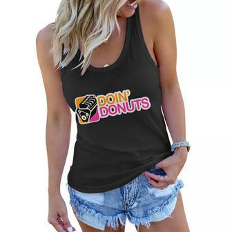 Doin Donuts Tshirt Women Flowy Tank - Monsterry CA