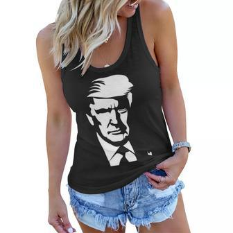 Donald Trump Silhouette Tshirt Women Flowy Tank - Monsterry UK