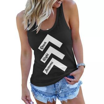 Down Right Awesome Arrow Down Syndrome Awareness Women Flowy Tank - Monsterry