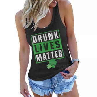 Drunk Lives Matter Clover Tshirt Women Flowy Tank - Monsterry DE
