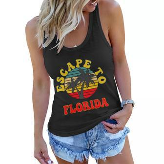 Escape To Florida Desantis Gift Women Flowy Tank - Monsterry CA