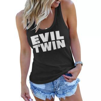 Evil Twins Funny Halloween Shirt Best Friend Costume Women Flowy Tank - Thegiftio UK
