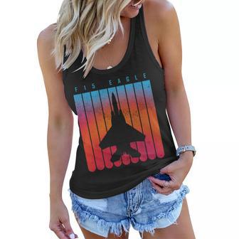 F-15 Eagle Jet Fighter Retro Tshirt Women Flowy Tank - Monsterry UK