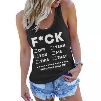 F Check Box Funny Sarcastic Tshirt Women Flowy Tank - Monsterry UK