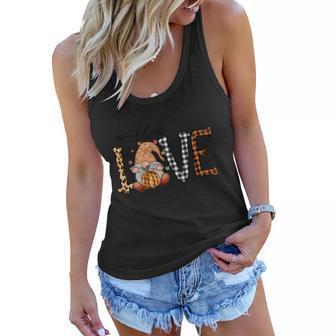 Fall In Love Thanksgiving Quote Women Flowy Tank - Monsterry