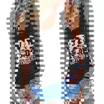 Fathers Day Gift For Dad Daughters Dad Of Girls Outnumbered Funny Gift Women Flowy Tank - Monsterry