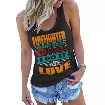 Firefighter Funny Firefighter Quote I Am Echocardiographer For Love V2 Women Flowy Tank - Seseable
