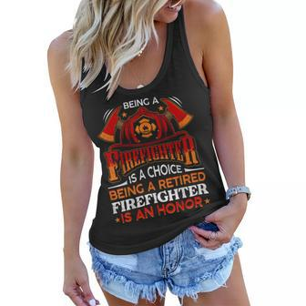 Firefighter Funny Gift Heroic Fireman Gift Idea Retired Firefighter V2 Women Flowy Tank - Seseable
