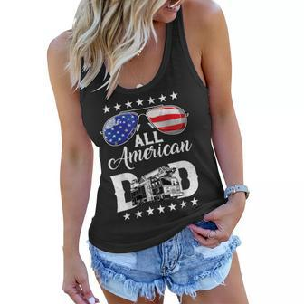 Firefighter Sunglasses American Firefighter Dad Patriotic 4Th Of July V2 Women Flowy Tank - Seseable