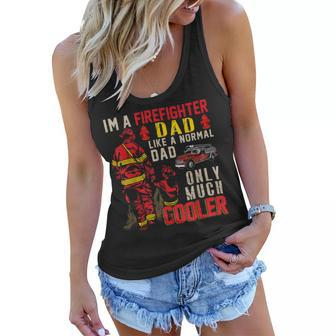 Firefighter Vintage Im A Firefighter Dad Definition Much Cooler Women Flowy Tank - Seseable
