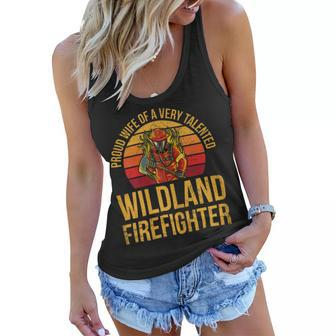 Firefighter Wildland Firefighting Design For A Wife Of A Firefighter V2 Women Flowy Tank - Seseable