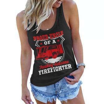 Firefighter Wildland Fireman Volunteer Firefighter Uncle Fire Truck Women Flowy Tank - Seseable