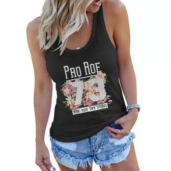 Floral Pro Choice 1973 Womens Rights Pro Roe Protect Women Flowy Tank - Monsterry UK