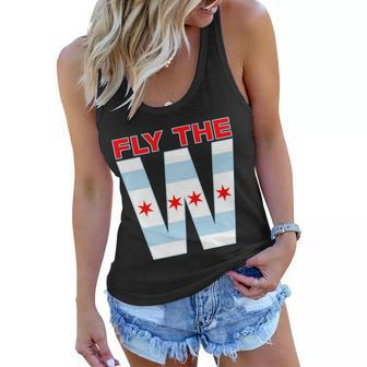 Fly The W Chicago Flag Women Flowy Tank - Monsterry CA