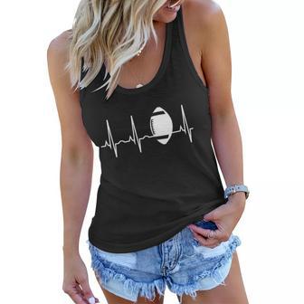 Football Lover Funny Gift Funny Gift Football Heartbeat Sports Fan Funny Gift Women Flowy Tank - Thegiftio