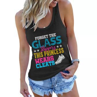 Forget Glass Slippers Princess Wears Cleats Soccer Softball Cute Gift Women Flowy Tank - Monsterry