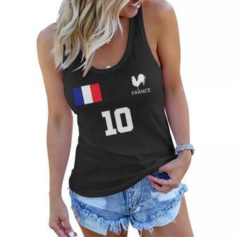 France Soccer Jersey Tshirt Women Flowy Tank - Monsterry