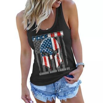 Freedom Come And Take It Gladiator Us Flag Women Flowy Tank - Monsterry