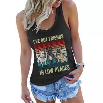 French Bulldog Dog Ive Got Friends In Low Places Funny Dog Women Flowy Tank - Monsterry CA