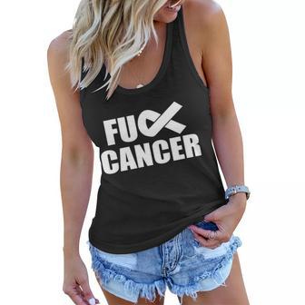 Fuck Cancer Fight Logo Women Flowy Tank - Monsterry UK