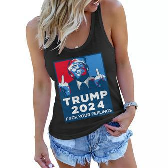 Funny Anti Biden Donald Trump Fuck Your Feelings Women Flowy Tank - Monsterry DE