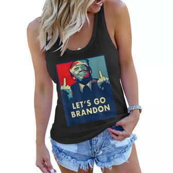 Funny Anti Biden Donald Trump Let’S Go Brandon Women Flowy Tank - Monsterry DE