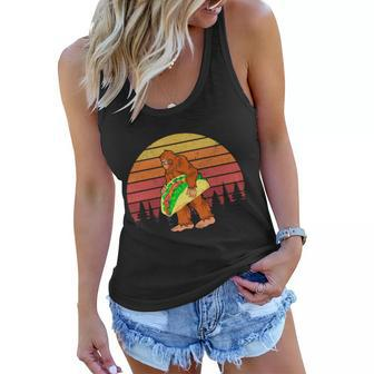 Funny Bigfoot Holding A Taco Women Flowy Tank - Monsterry DE