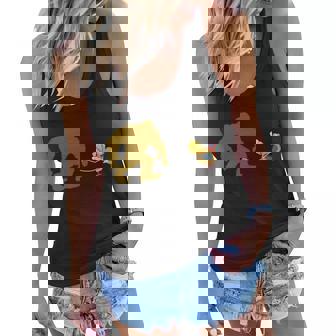 Funny Bigfoot Thanksgiving Turkey Tshirt Women Flowy Tank - Monsterry