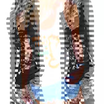 Funny Cat Lover Sorry I Cant I Have Plans With My Cat Women Flowy Tank - Thegiftio