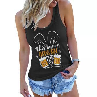Funny Easter This Bunny Hops On Beer Women Flowy Tank - Monsterry DE
