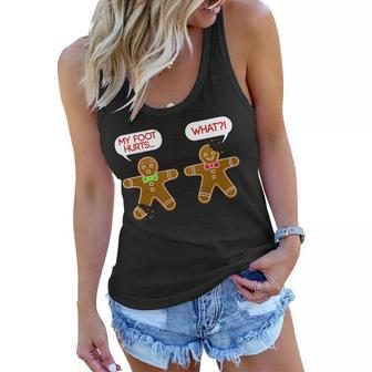 Funny Gingerbread Christmas Tshirt Women Flowy Tank - Monsterry