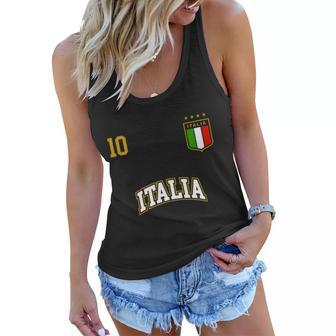 Funny Italy Soccer Team Gift Number 10 Sports Italian Flag Gift Women Flowy Tank - Monsterry UK