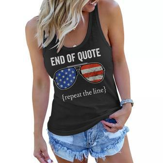 Funny Joe Biden End Of Quote Repeat The Line V2 Women Flowy Tank - Seseable