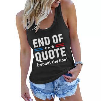 Funny Joe Biden Quote Out Of Quote Repeat The Line America V2 Women Flowy Tank - Thegiftio