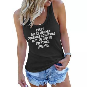 Funny Librarians Every Great Library Banned Books Lover Women Flowy Tank - Thegiftio UK