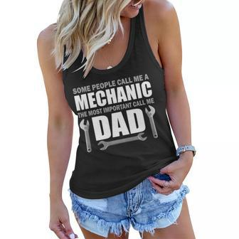 Funny Mechanic Dad Tshirt Women Flowy Tank - Monsterry