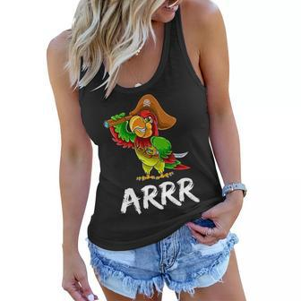 Funny Pirate Parrot With Sabre Halloween Costume Women Flowy Tank - Thegiftio UK