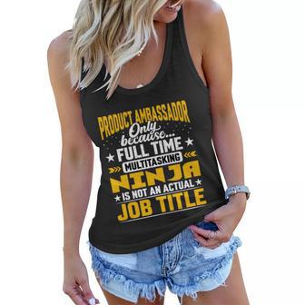 Funny Product Ambassador Representative Job Title Gift Women Flowy Tank - Monsterry