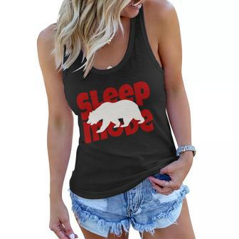 Funny Sleep Mode Love Napping Bear Lover Lazy Day Couch Potato Graphic Design Printed Casual Daily Basic Women Flowy Tank - Thegiftio UK
