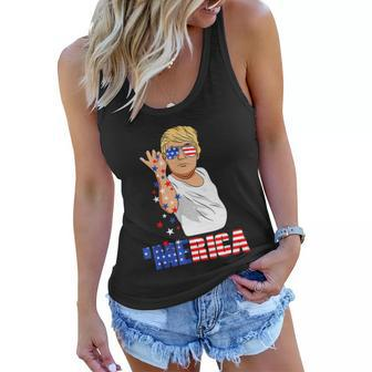 Funny Trump Salt Merica Freedom 4Th Of July Tshirt Gifts Women Flowy Tank - Monsterry