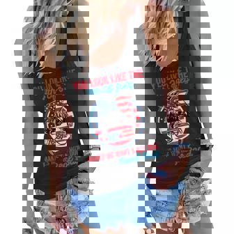 Funny You Look Like The 4Th Of July Makes Me Want A Hot Dog V3 Women Flowy Tank - Seseable