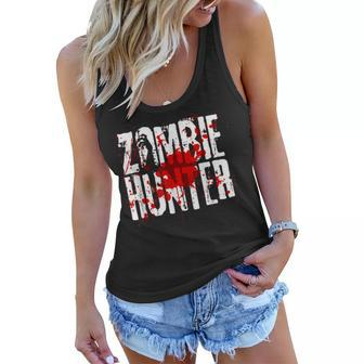 Funny Zombie Hunter Design For Boys Girls Halloween Hunting V2 Women Flowy Tank - Thegiftio UK
