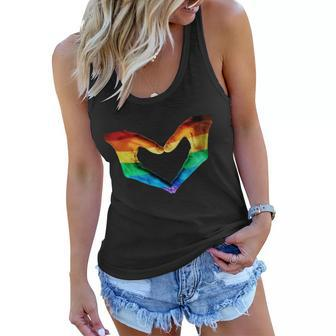Gay Pride Hand Of Love T-Shirt Graphic Design Printed Casual Daily Basic Women Flowy Tank - Thegiftio UK
