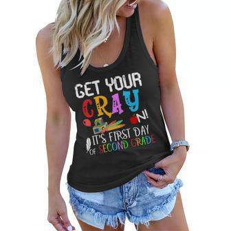 Get Your Cray On Its Second Grade Of School Women Flowy Tank - Monsterry