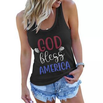 God Bless America 4Th July Patriotic Independence Day Gift Women Flowy Tank - Monsterry CA