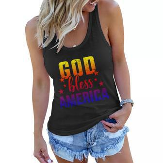 God Bless America For Independence Day On 4Th Of July Pride Cool Gift Women Flowy Tank - Monsterry
