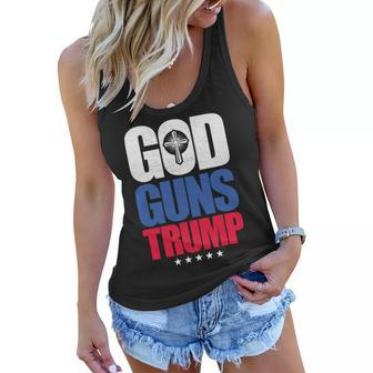 God Guns & Donald Trump V2 Women Flowy Tank - Monsterry