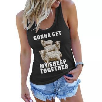 Gonna Get My Sheep Together Women Flowy Tank - Monsterry