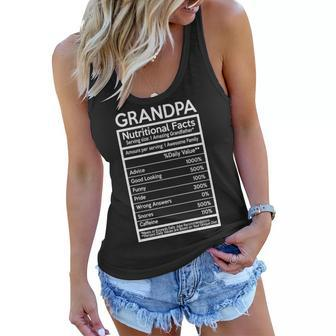 Grandpa Nutritional Facts Women Flowy Tank - Monsterry