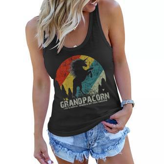 Grandpacorn Grandpa Unicorn Women Flowy Tank - Monsterry UK